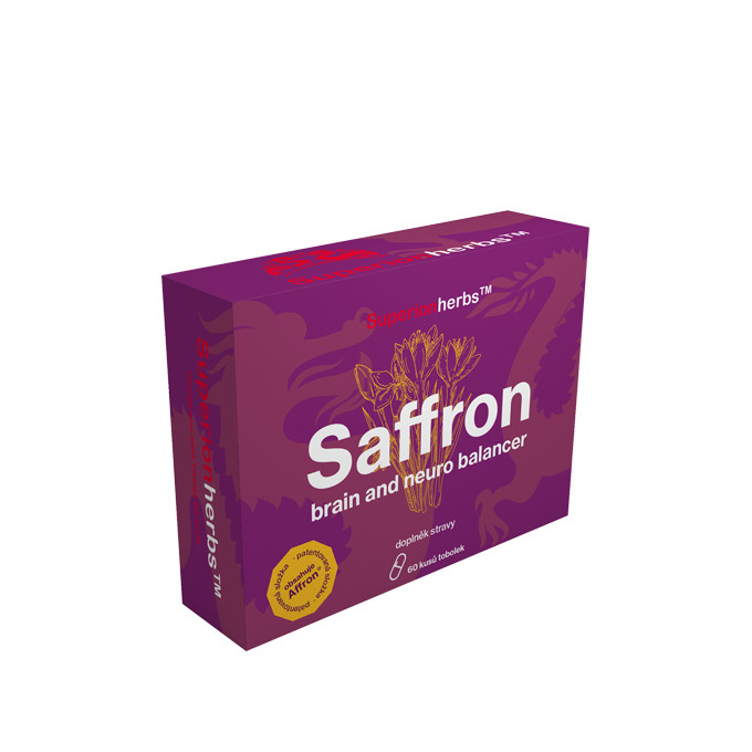 Superionherbs Saffron brain and neuro balancer 60 kapslí