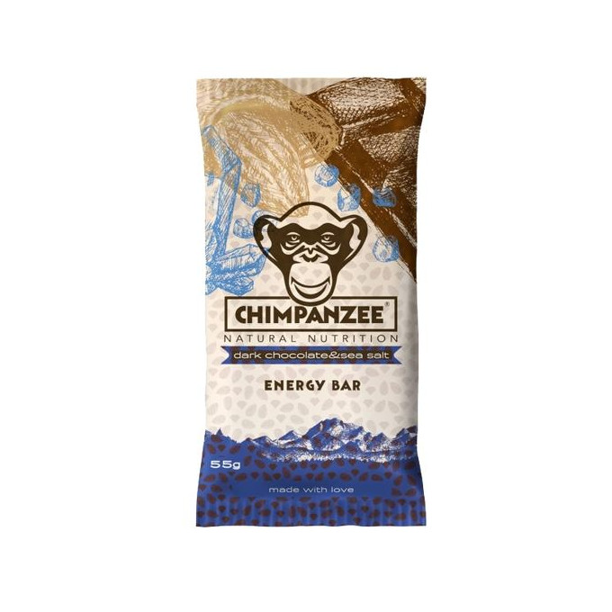 Chimpanzee Energy bar - Dark chocolate & sea salt 55 g