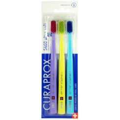 Curaprox Zubná kefka Ultra Soft 5460 3-pack (fialový, žltý, modrý)
