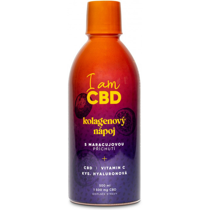 I am CBD Kolagénový nápoj s CBD, vitamínom C a kys. hyalurónovou 500ml