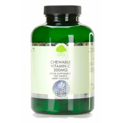 G&G Vitamins Malinové žuvacie tablety s vitamínom C 300 mg 100 tabliet