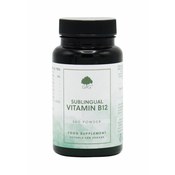 G&G Vitamins Sublingválny vitamín B12 (metylkobalamín) - 50g prášok