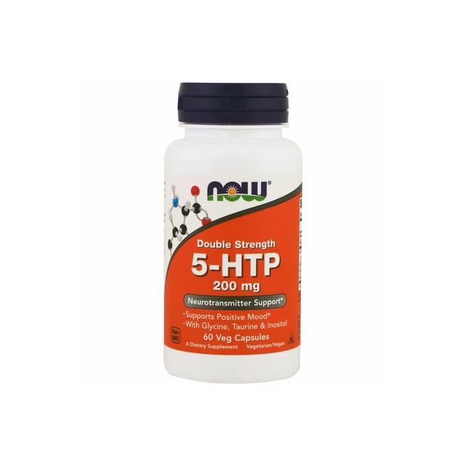 NOW Foods 5-HTP, 200 mg, 60 rastlinných kapsúl