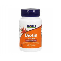 NOW Foods Biotin 1000 mcg, 100 kapsúl