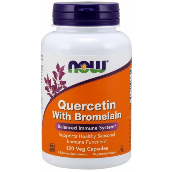 NOW Foods Quercetin + Bromelain 120 kapsúl