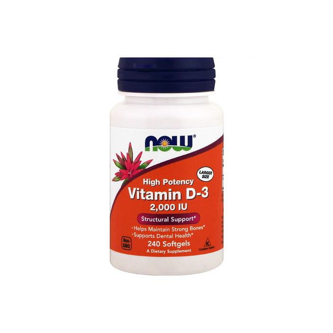 NOW Foods Vitamin D3 2,000 IU 240 kapsúl
