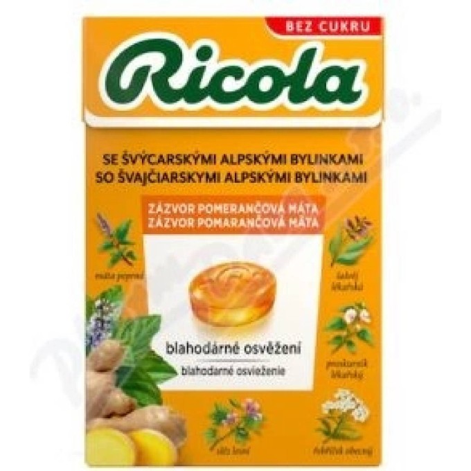 Ricola Zázvor pomarančová mäta 40 g