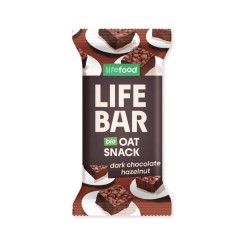 Lifefood Lifebar Oat snack s lieskovými orieškami a čokoládou BIO 40 g