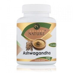 Golden Nature Ashwagandha (Ašvaganda) 10% withanolidov 100 cps.