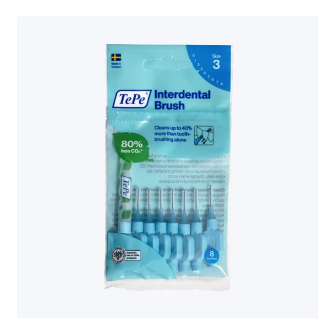 TePe Original medzizubné kefky z bioplastu 0,6 mm, modré 8 ks