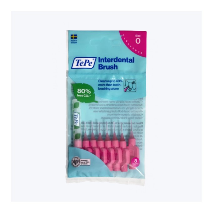 TePe Original medzizubné kefky z bioplastu 0,4 mm ružové 8 ks