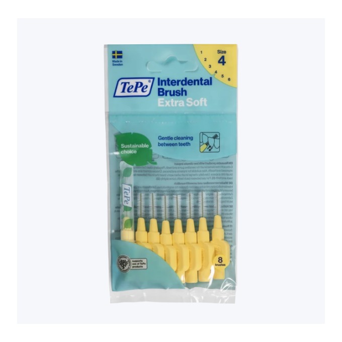TePe Extra soft medzizubné kefky 0,7 mm, svetlo žlté 8 ks