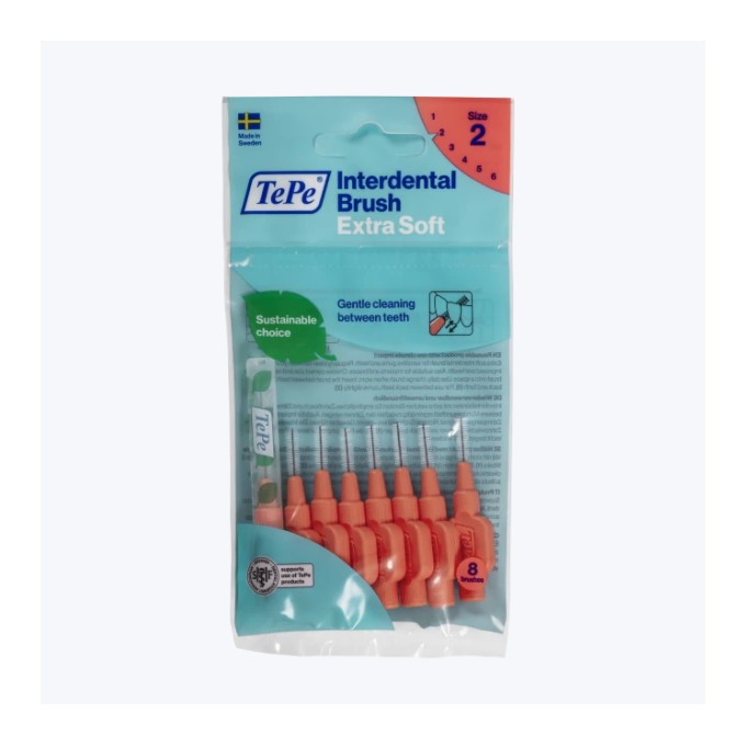 TePe Extra soft medzizubné kefky 0,5 mm, svetlo červené 8 ks
