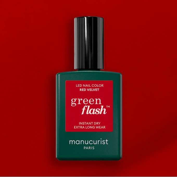Manucurist Green Flash LED lak RED VELVET 15 ml