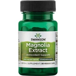 Swanson Magnolia Extract (extrakt z magnólie) 200 mg 30 rastlinných kapsúl