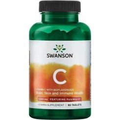 Swanson Vitamín C + Extrakt zo Šípkov 1000 mg 90 kapsúl