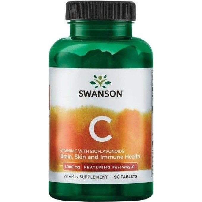 Swanson Vitamín C + Extrakt zo Šípkov 1000 mg 90 kapsúl Swanson Vitamín C + Extrakt zo Šípkov 1000 mg 90 kapsúl