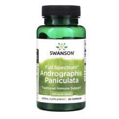Swanson Full Spectrum Andrographis Paniculata mäkkýn latnatý 400 mg 60 kapsúl