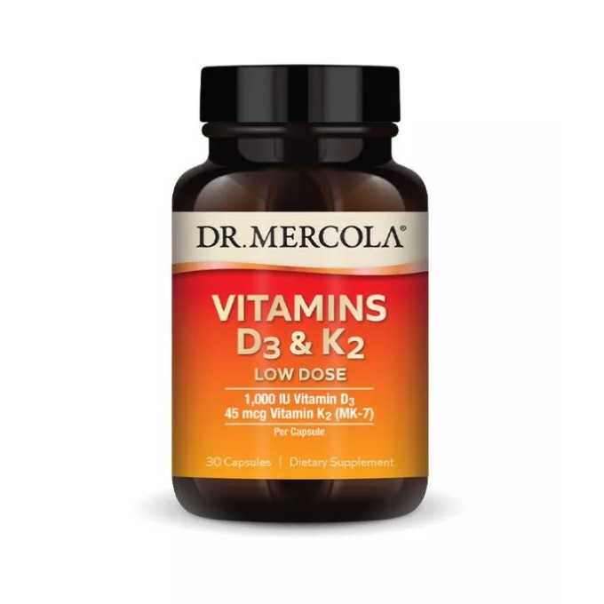 Dr. Mercola Vitamín D3 1000 IU + K2 30 kapsúl Dr. Mercola Vitamín D3 1000 IU + K2 30 kapsúl