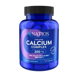 Natios Chelated Calcium Complex - Vápnik s vitamínmi D3 a K2 MK-7 100 kapsúl