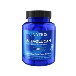 Natios Betaglucan Betaglukány s Camu Camu, 500 mg 90 vegánskych kapsúl