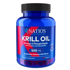 Natios NATIOS Krill Oil- Olej z antarktického krilu s astaxantínom 500 mg 60 softgel kapsúl
