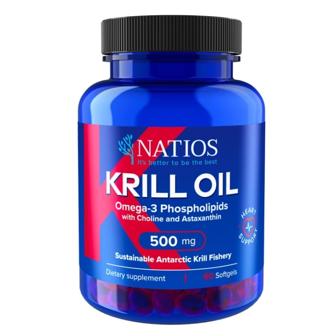 Natios NATIOS Krill Oil- Olej z antarktického krilu s astaxantínom 500 mg 60 softgel kapsúl