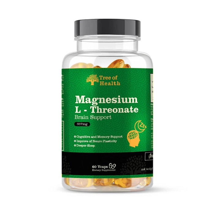 Tree of Health Magnesium L-Threonate 60 Vcaps