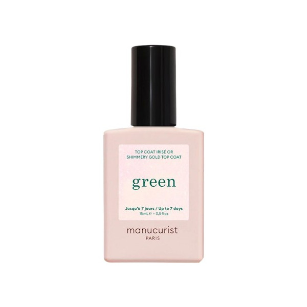 Manucurist Green Shimmery Top Coat Gold 15 ml